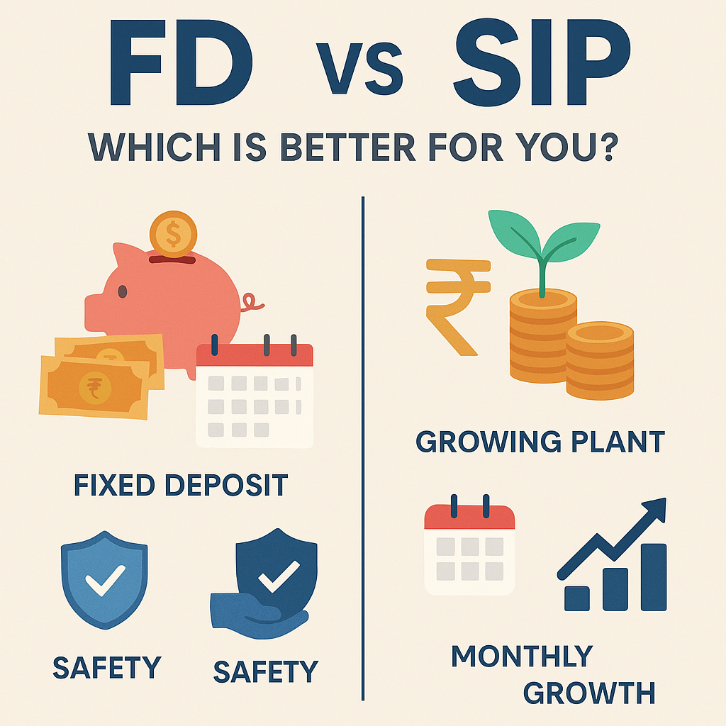 You are currently viewing SIP vs FD – કયું વધુ ફાયદાકારક છે? સંપૂર્ણ માર્ગદર્શન! | FD vs SIP